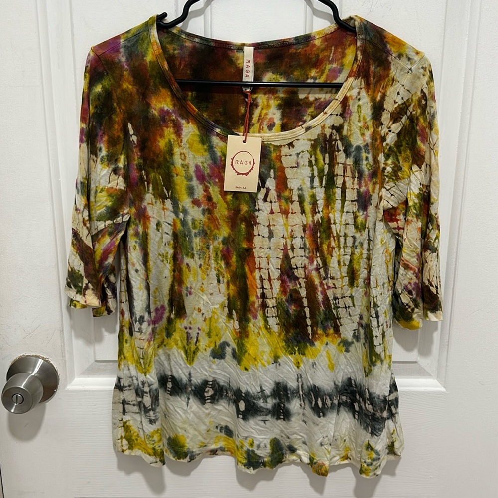NWT RAGA Tye Dye Print Top